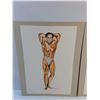 Image 2 : (2) Drawings by R. Anderson - Pastel on Paper ( Bodybuilder Drawings) 20" x 15"