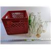 Image 1 : Various Vintage Pop Bottles and Milk Crate - PICK UP ONLY