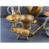 Image 3 : Beerstein, Brass Vase, Candle Holders and Copper Footed Dish