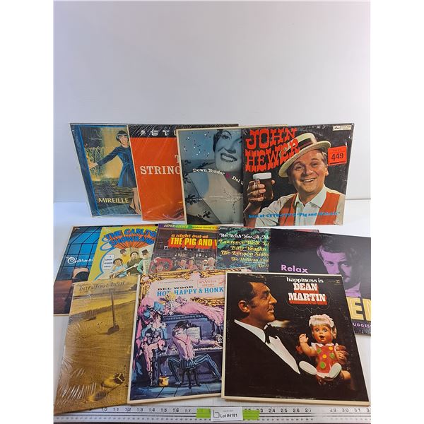 Vinyl Records - John Hewer, Dean Martin and Mireille Mathieu