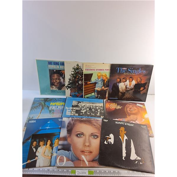 Vinyl Records - ABBA, John Denver and Olivia Newton - John