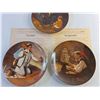 Image 3 : (3)  Norman Rockwell Decorative Plates with Certificates of Authenticity