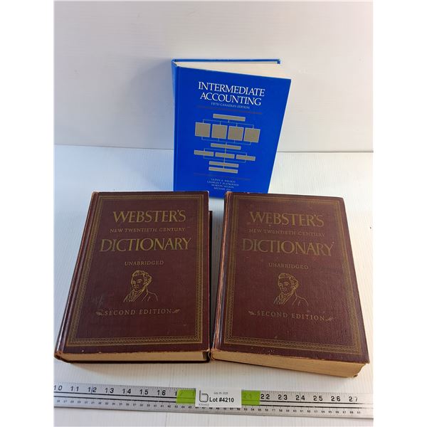 Intermediate Accounting and Websters Dictionary Books
