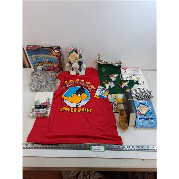 Jigsaw Puzzles, Medium Tank Top, Tea Towel Set, Bible, Misc.