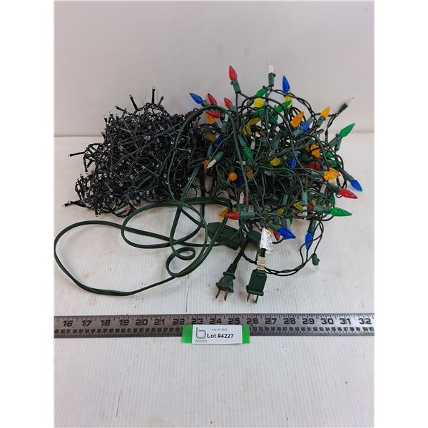 (2) Sets of String Lights - Tested - Lengths Unknown