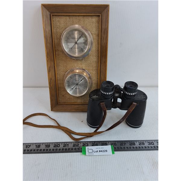 Vintage Wallmount Environment Meter, Optina Binoculars