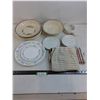 Image 1 : Mostly Corelle Dinner/Bread Plates, Soup Bowl, Tea Towels