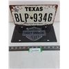Image 1 : (2) Metal 12x6" Car Plates (Harley Davidson, Texas)
