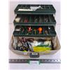 Image 1 : Plano Fish Tackle Box with Contents - 14x6x8"