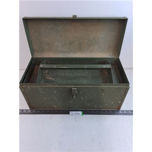 Vintage Metal Tool Box - 20x9x10"