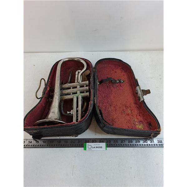 Vintage Cornet with Storage Case - As is