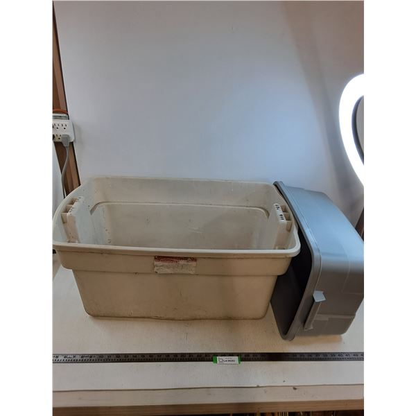 (2) Plastic Storage Bins - Largest 31x19x14" - Pickup Only