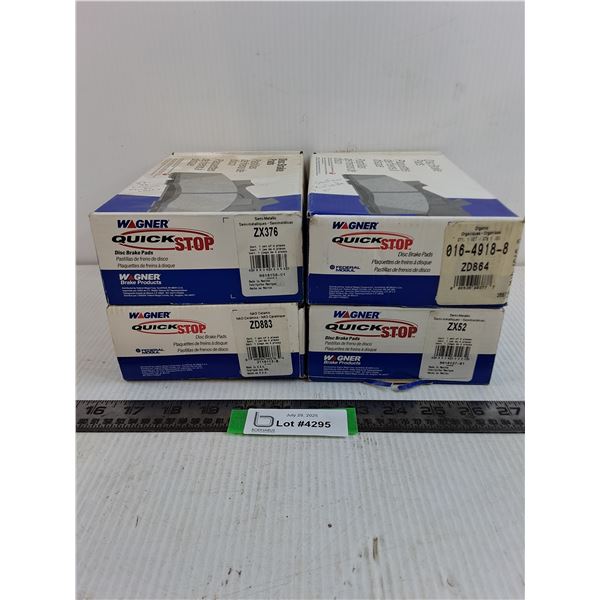 (4) Sets of Wagner "Quick Stop" Disk Brake Pads - Unused