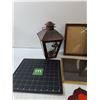 Image 2 : (4) Empty Picture Frames, Sectional Frames, Glass Flower & Candle Holder