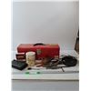 Image 1 : Red Tool Box w/ Tools- 18.5" x 5.5" x 6"