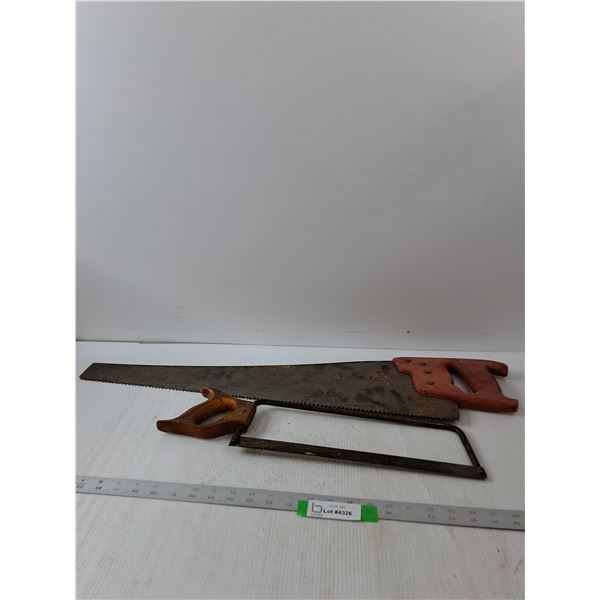 (2) Hand Saws- 30" x 6.5" & 18.5" x 4.5"
