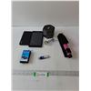 Image 1 : Lenovo Tablet, Dialn Phone, Pink Baton, Digital Charger, Glass Pipe, Empty Tin Can, USB Stick- As Is