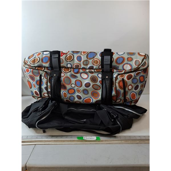 Amec Black Luggage Bag & Athalon Polka Dot Pattern Luggage Bag