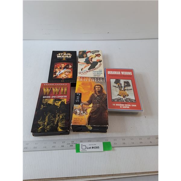 (5) VHS Tapes
