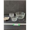 Image 1 : (3) Glass Bowls & Leaf Shaped Dish