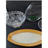 Image 3 : Clear Glass Oval Shaped Decor, (2) Glass Bowls, Oval Shaped Dish & Cake Decorating Supplies