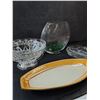 Image 7 : Clear Glass Oval Shaped Decor, (2) Glass Bowls, Oval Shaped Dish & Cake Decorating Supplies