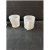 Image 4 : (4) White Glass Cups