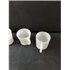 Image 5 : (4) White Glass Cups