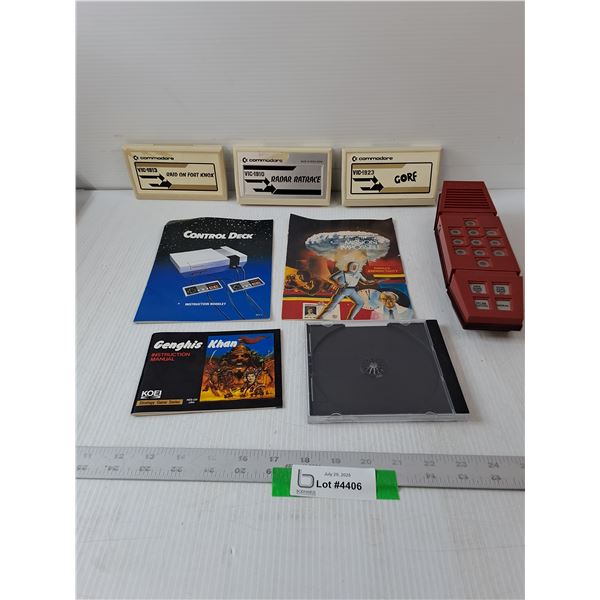 Commodore Game, Merlin  Game & Instruction, Manual Books & Empty CD Case
