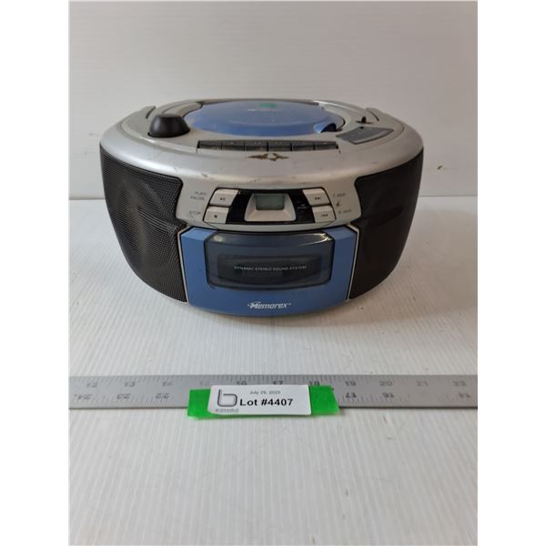 Memorex Dynamicn Stereo Sound System- As Is- 11.5" x 5.5" x 9.5"