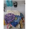 Image 4 : (15) Variety Of CDs, (2) Water Bottles, (2) Plastic Nail Polish Holder, Penguin Toys, Crochet Cloths