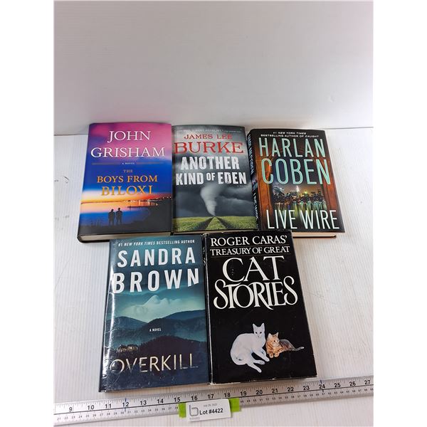 (5) Books - Overkill, Cat Stories, Live Wire, Misc