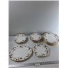 Image 1 : Minton Ancestral Bone China -  Square Cake Plate, Serving Plate, (4) Bowls, (20) Plates