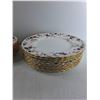 Image 8 : Minton Ancestral Bone China -  Square Cake Plate, Serving Plate, (4) Bowls, (20) Plates