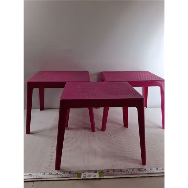 (3) Plastic Stools - As Is CANNOT SHIP