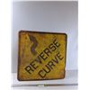 Image 1 : Reverse Curve Road Sign - 32 1/2'' x 32 1/2''   -  PICKUP ONLY