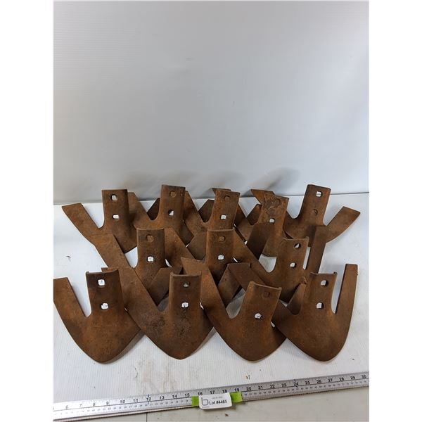 (12) Vintage Cultivator Blades - As Is CANNOT SHIP