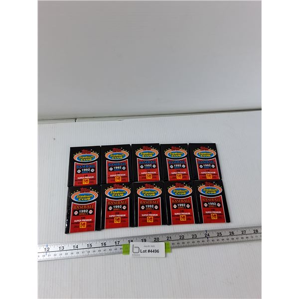 (10) Baseball Cards - (5) 1992 Stadium Club Series 2, (5) 1992 Stadium Club Series 3