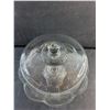 Image 2 : Footed Glass Cake Stand with Lid