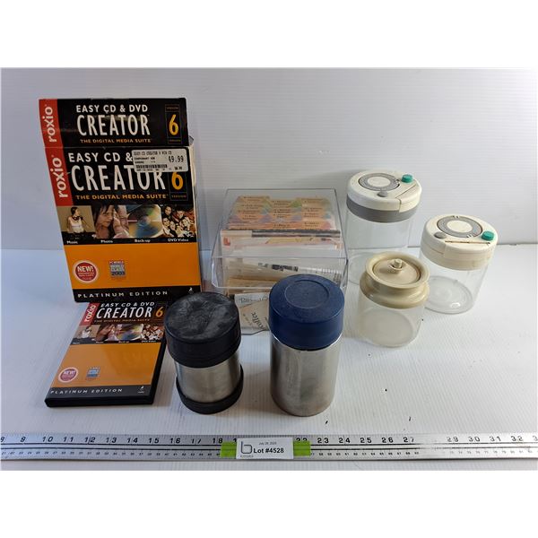 Easy CD & DVD Creator, Insulated Cups, Recipe Cards and Plastic Jars