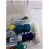 Image 4 : Knitting Wool and Plastic Container with Lid 15" x 11" x 6"