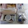 Image 5 : Various Collectors Ornaments, Plastic Containers with Lids and Various Crochet Cotton and String