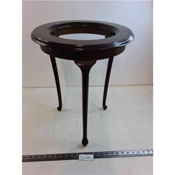 *Wooden Round End Table - Missing Insert - 20.5" Tall x 15" Dia - Pickup Only