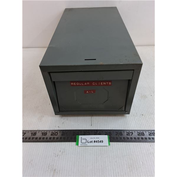 Vintage Metal File Drawer - 15x8x6.5" - Pickup Preferred