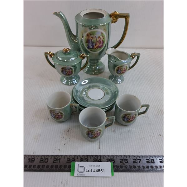 Partial Set of Japanese Lustreware Tea Service - 12 pieces