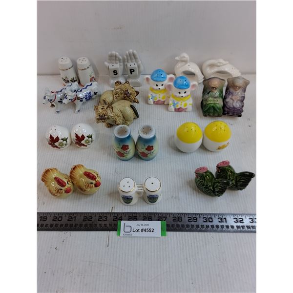 (13) Mostly Vintage Sets of Salt & Pepper Shakers