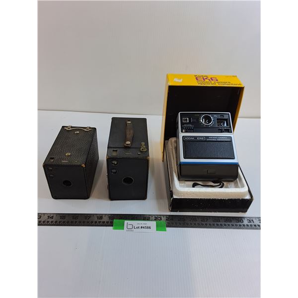 Evolution of Kodak Cameras Lot (3) Cameras