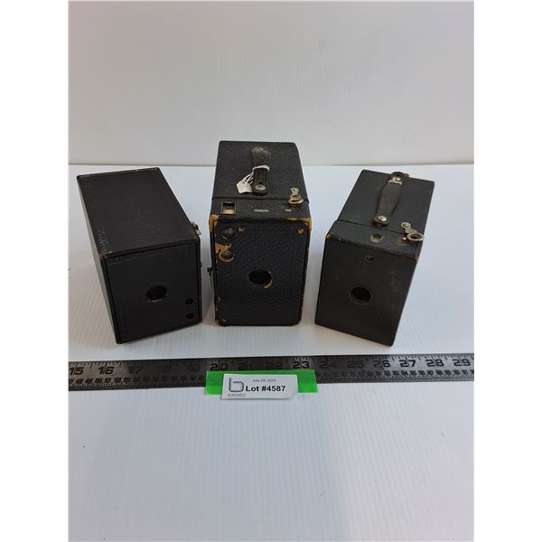 (3) Vintage Kodak Cameras - As Is