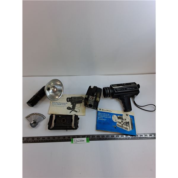 Vintage Video Camera, (2) Vintage Cameras - As Is & Flash