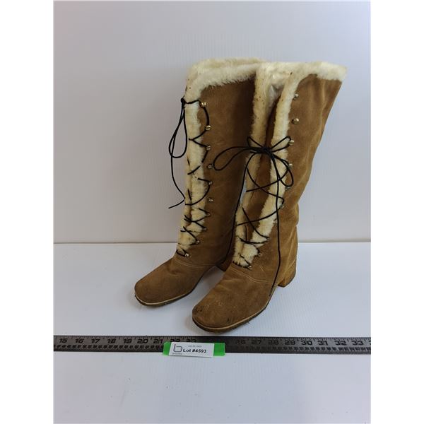 Women's Tall Fall Boots - Approx Womens Size 7.5